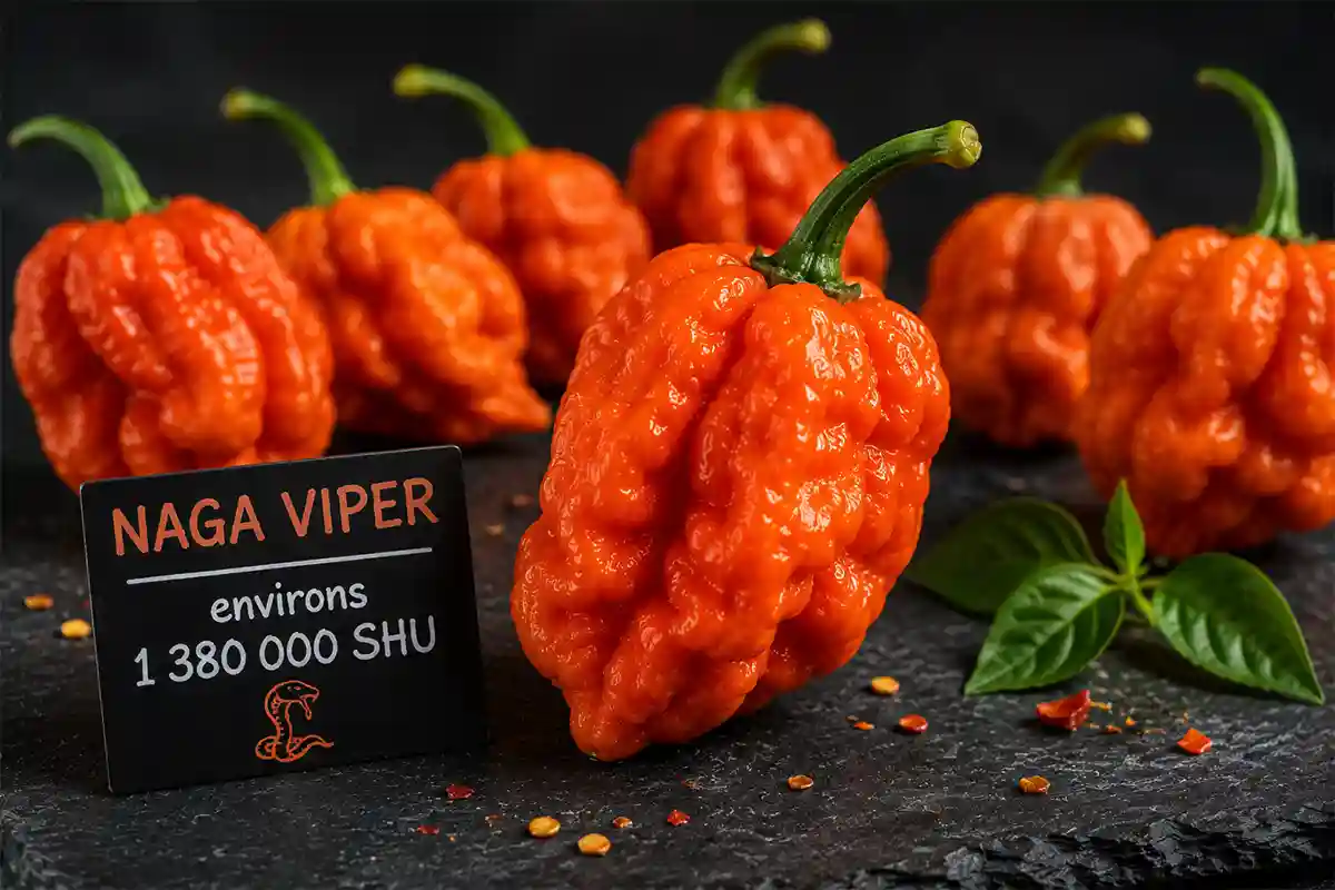 Naga Viper rouge, piment hybride britannique très puissant